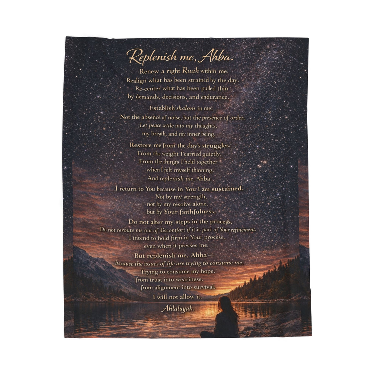 Replenish Me, Ahba – Velveteen Prayer Blanket
