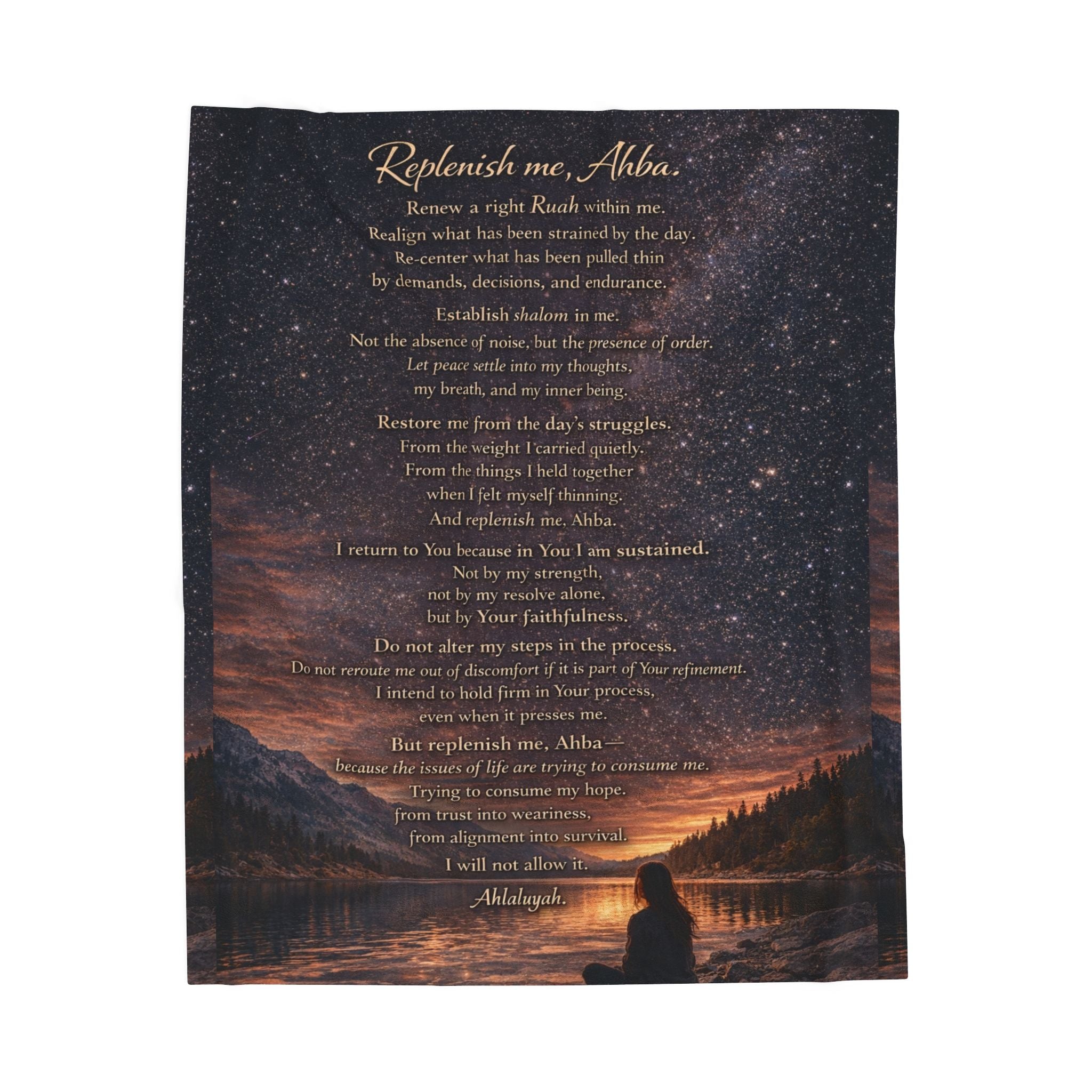 Replenish Me, Ahba – Velveteen Prayer Blanket