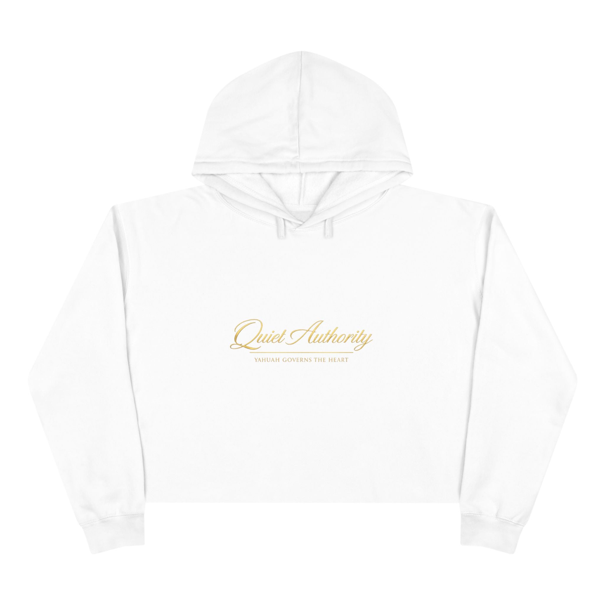 Quiet Authority Crop Hoodie ( Yahuah Governs the Heart)