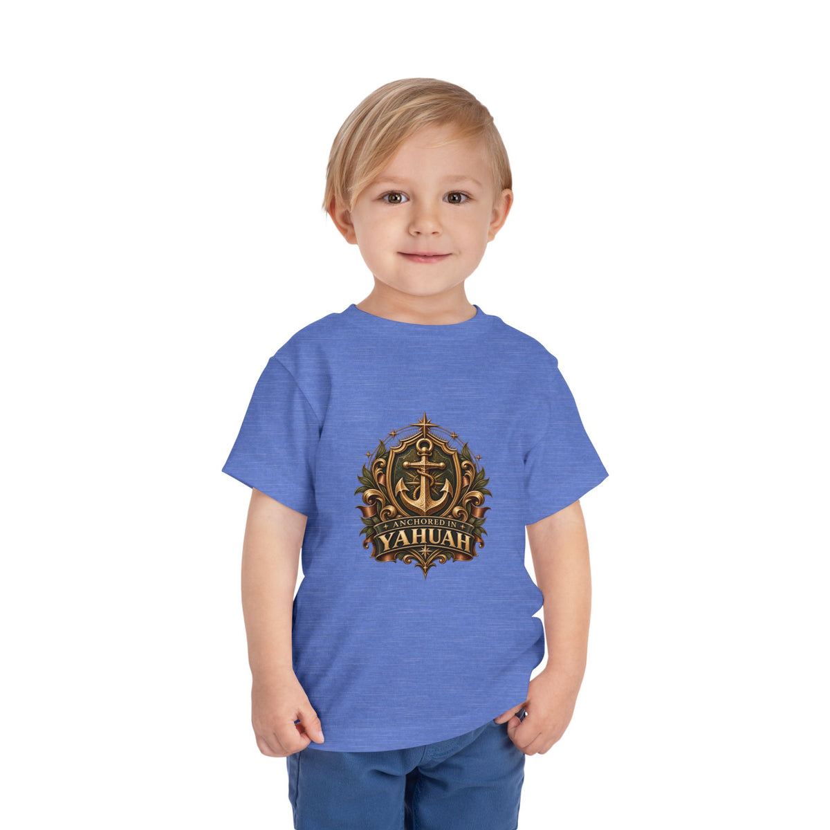 Anchored in Yahuah Toddler Tee artwork detail