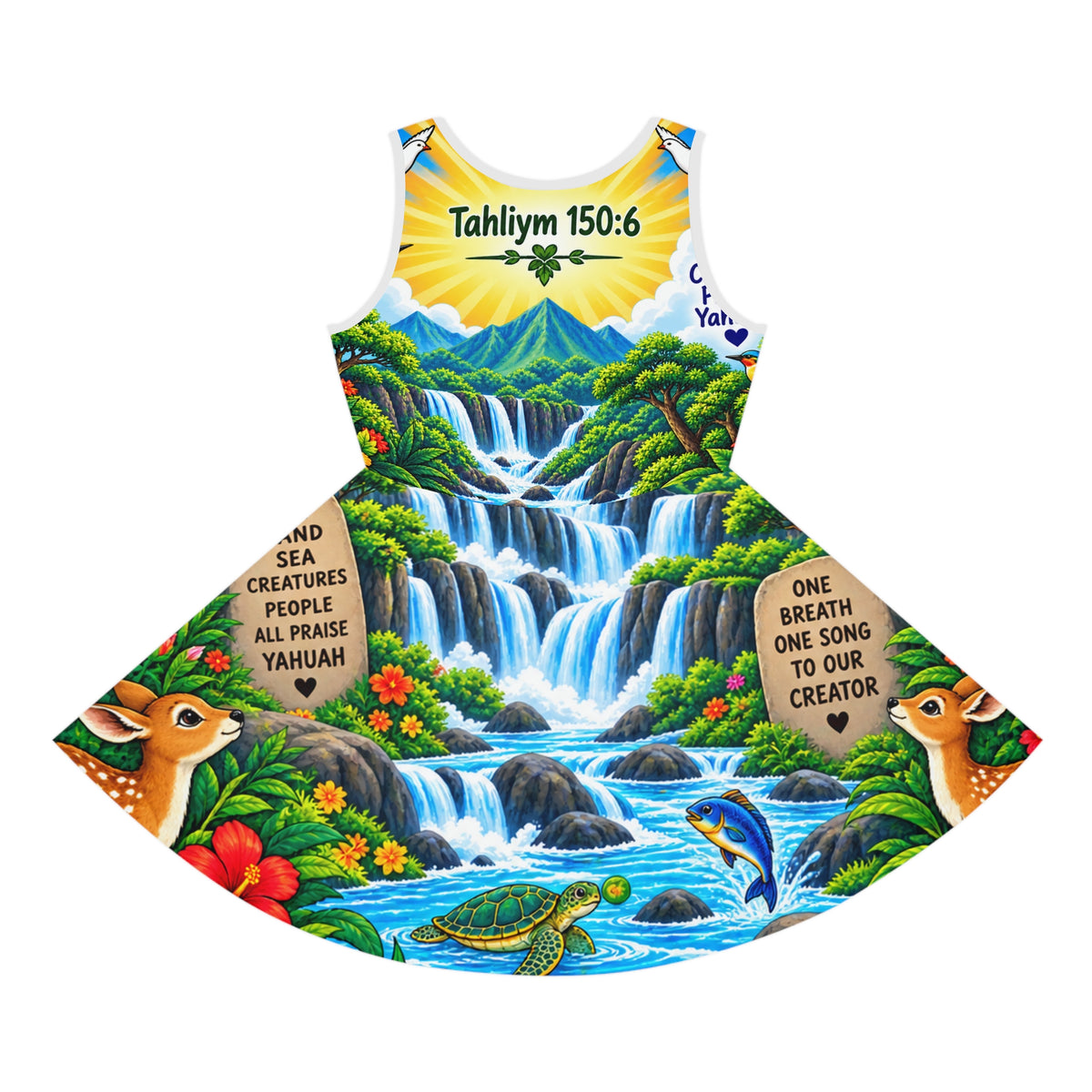 Everything That Has Breath Praise Yahuah Girls' Sleeveless Sundress