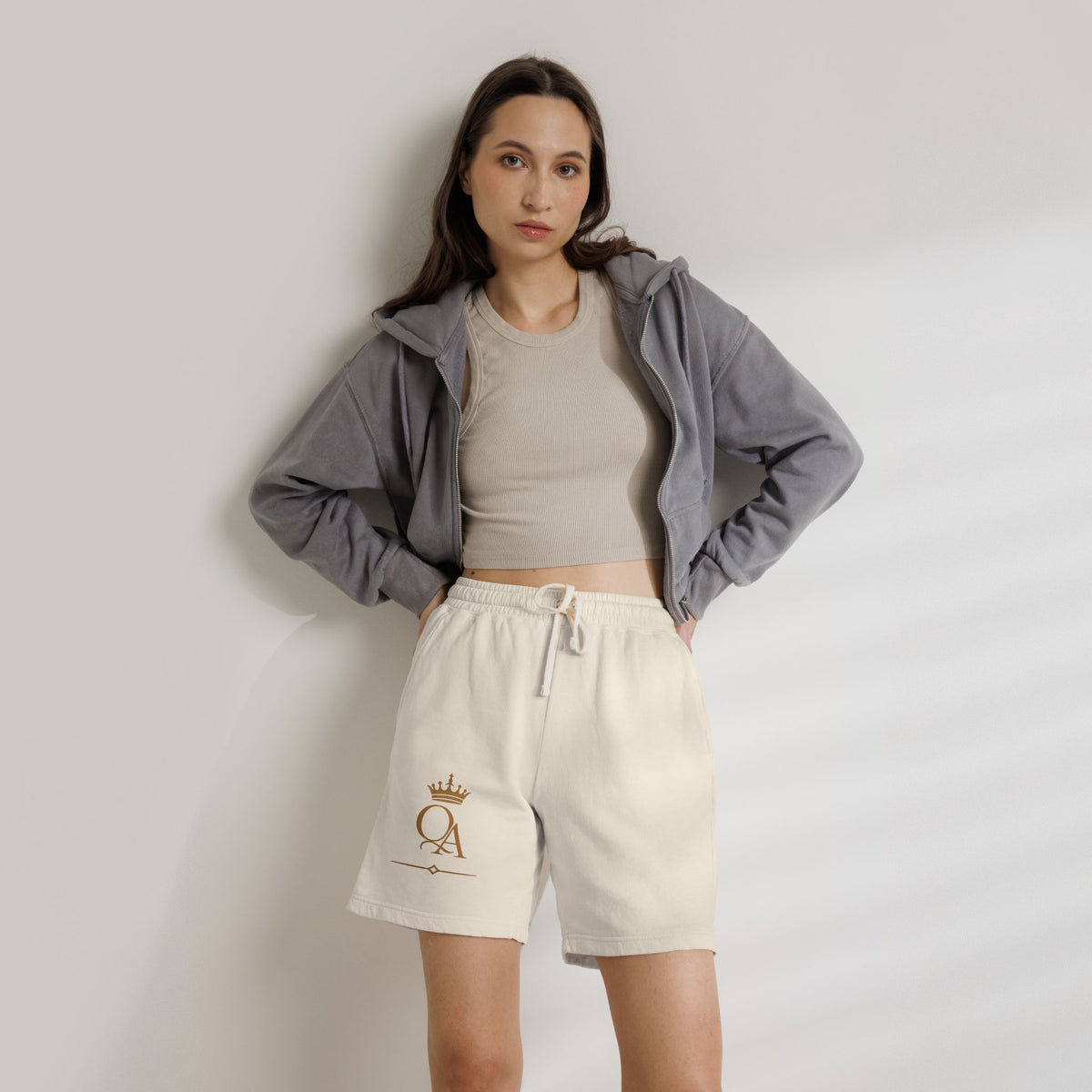Unisex Quiet Authority™ Garment-Dyed Fleece Sweat Shorts