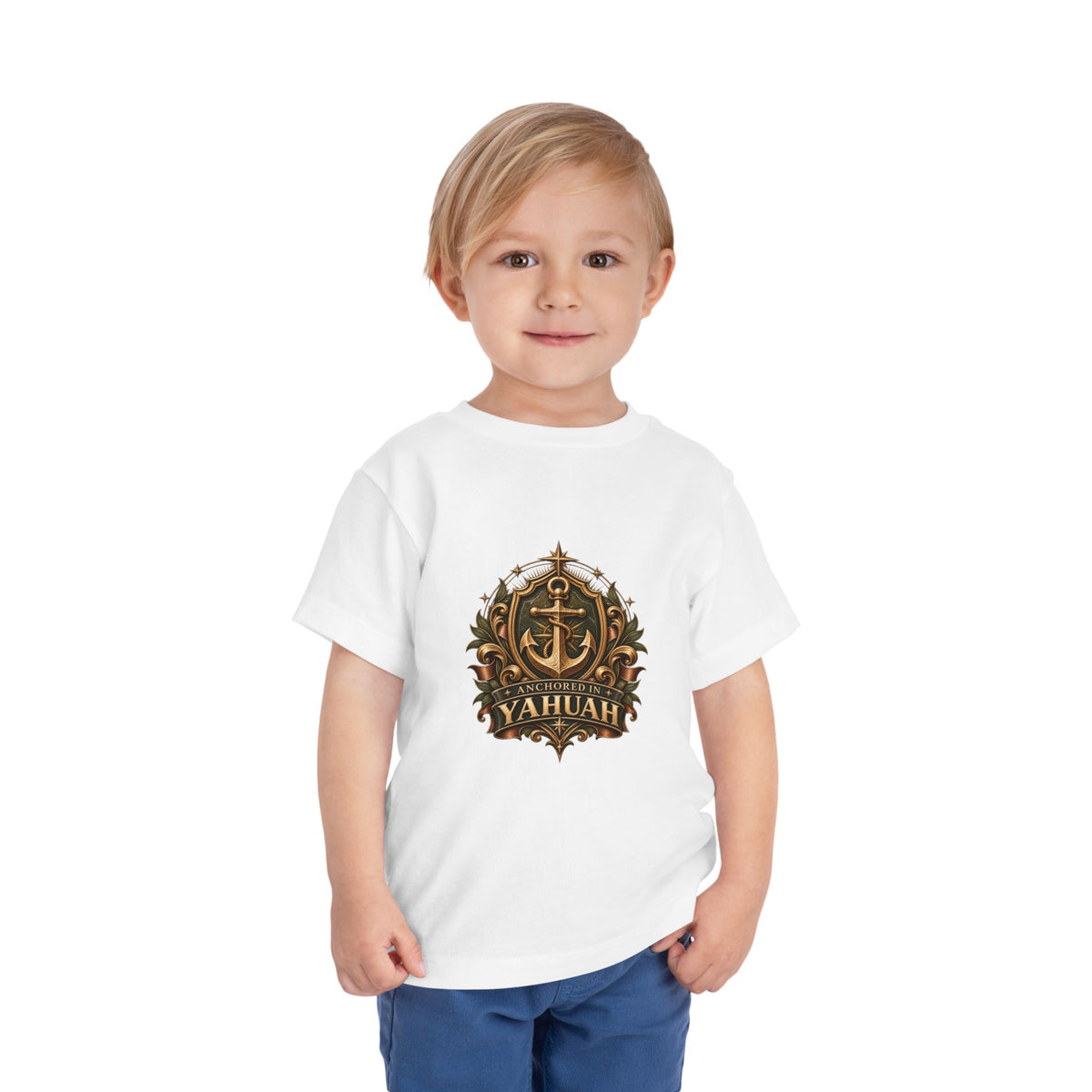 Anchored in Yahuah — Toddler Short Sleeve Tee