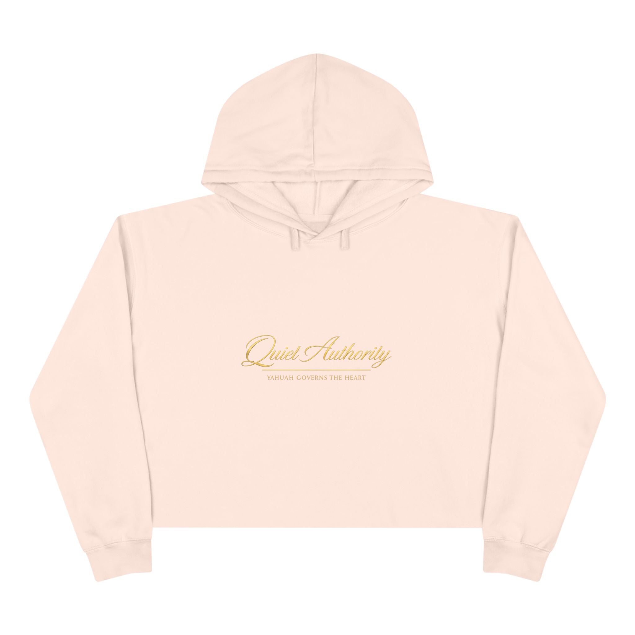 Quiet Authority Crop Hoodie ( Yahuah Governs the Heart)