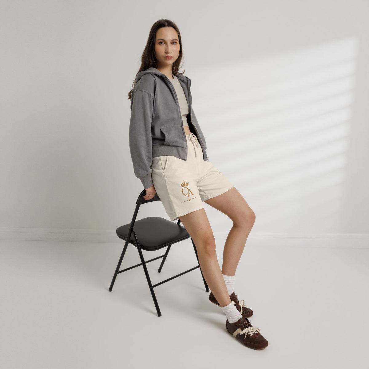 Unisex Quiet Authority™ Garment-Dyed Fleece Sweat Shorts