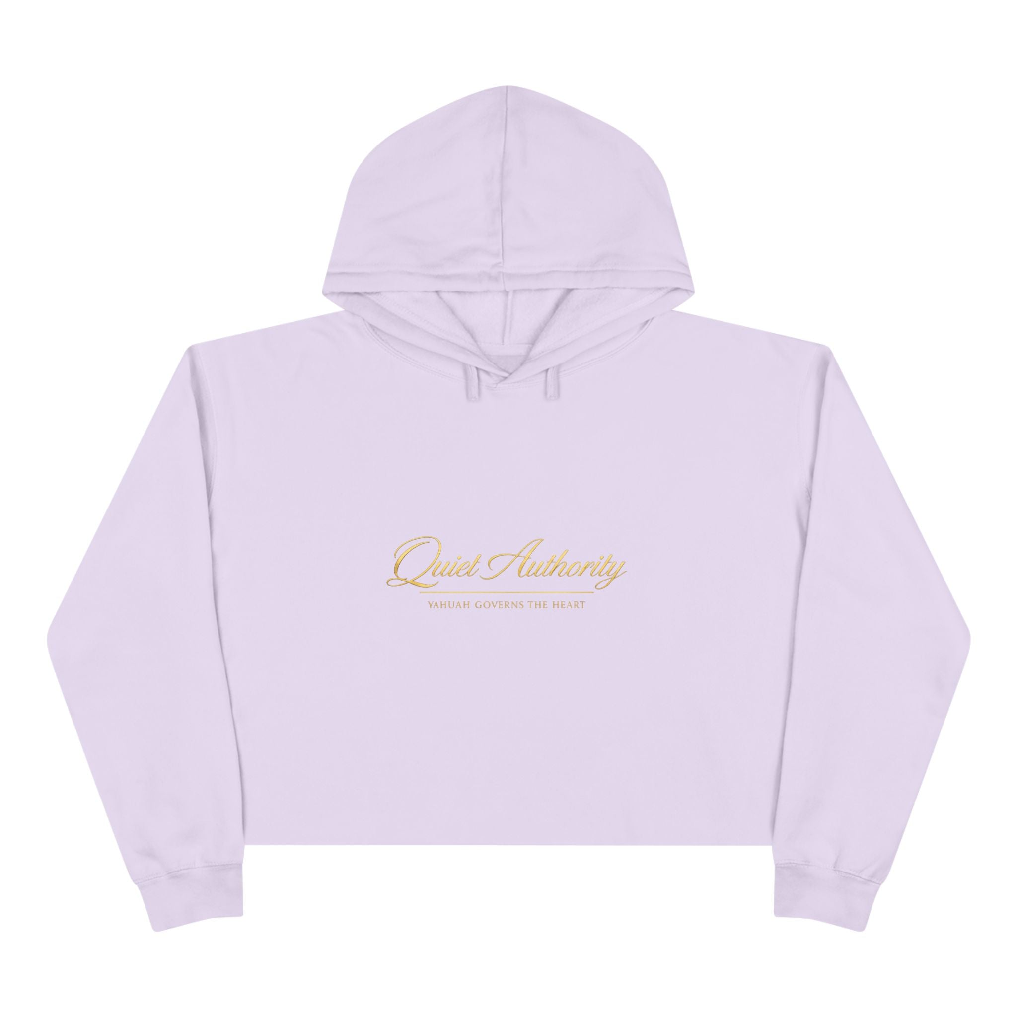 Quiet Authority Crop Hoodie ( Yahuah Governs the Heart)