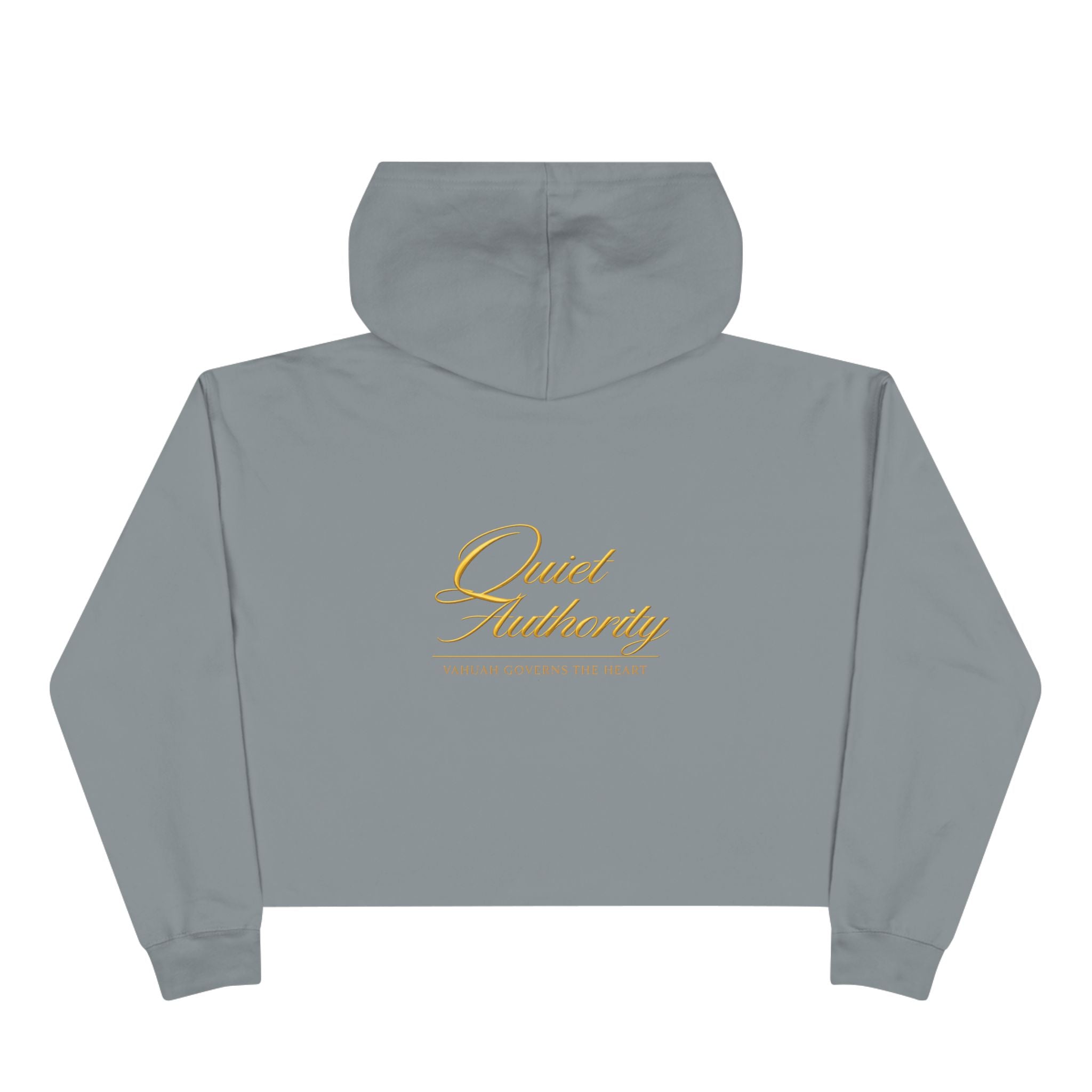 Quiet Authority Crop Hoodie ( Yahuah Governs the Heart)