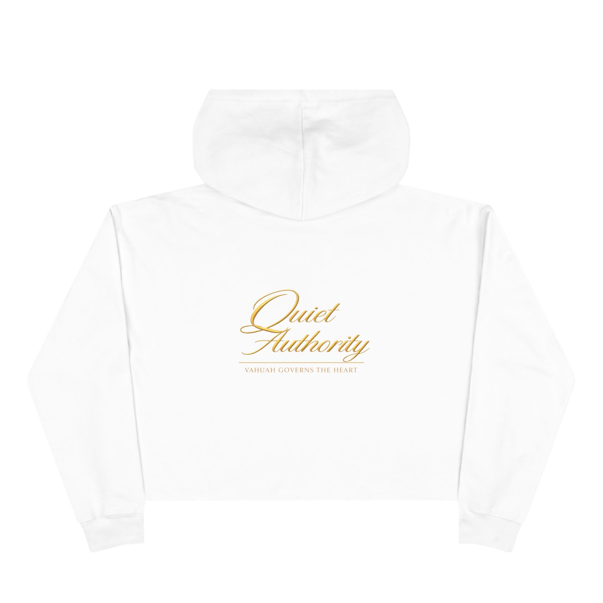 Quiet Authority Crop Hoodie ( Yahuah Governs the Heart)