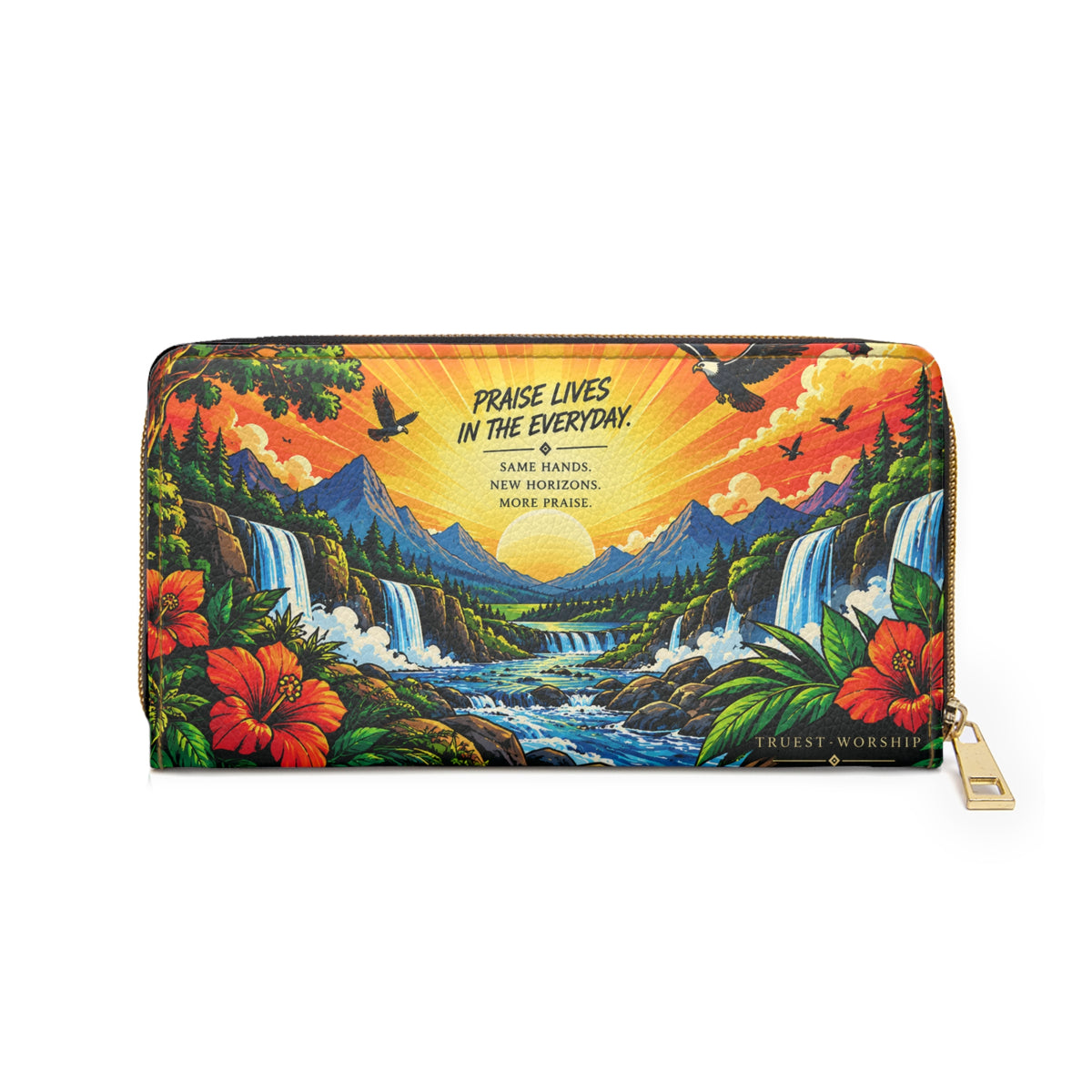 Everything That Has Breath Praise Yahuah Zipper Wallet