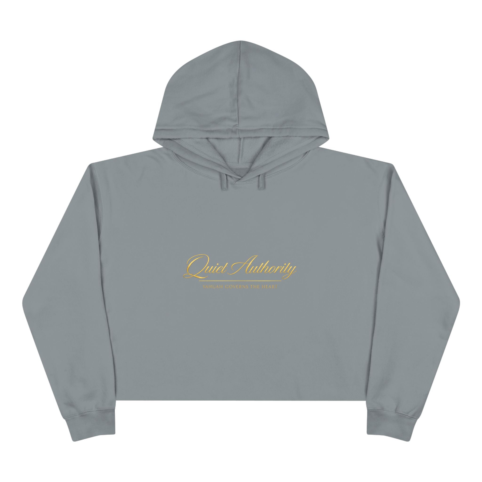 Quiet Authority Crop Hoodie ( Yahuah Governs the Heart)