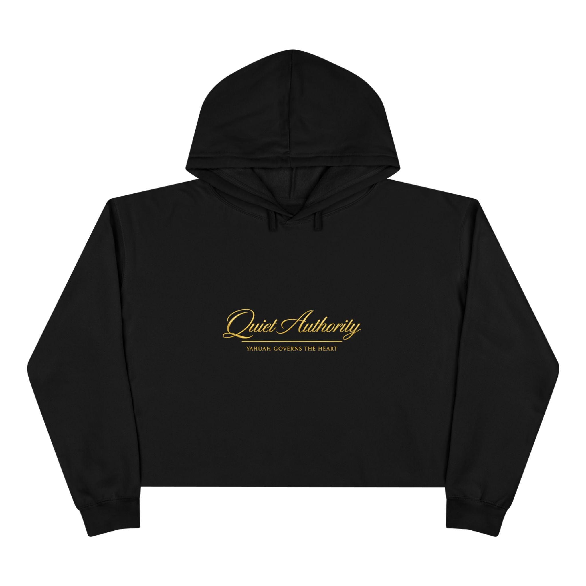 Quiet Authority Crop Hoodie ( Yahuah Governs the Heart)